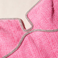 Pink Boucle Diamante Detail Mini Dress