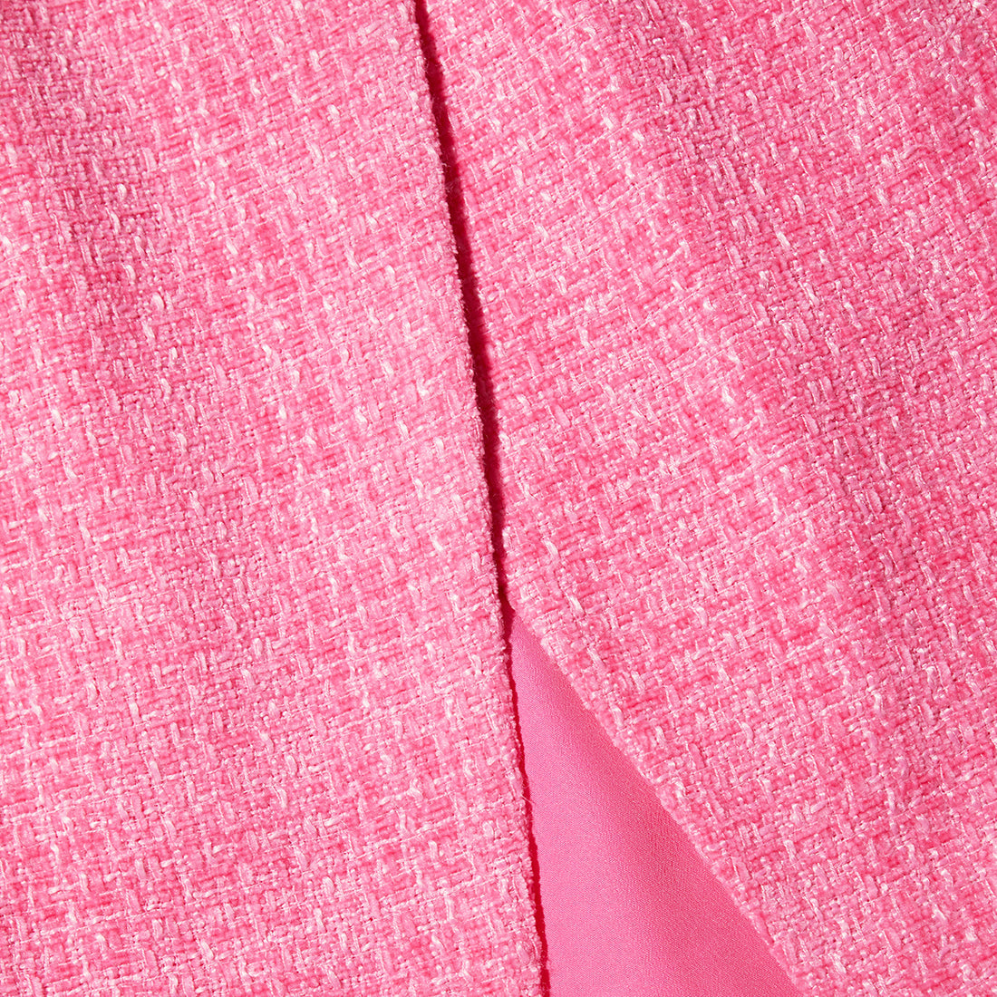 Pink Boucle Diamante Detail Mini Dress