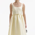 Yellow Taffeta Midi Dress