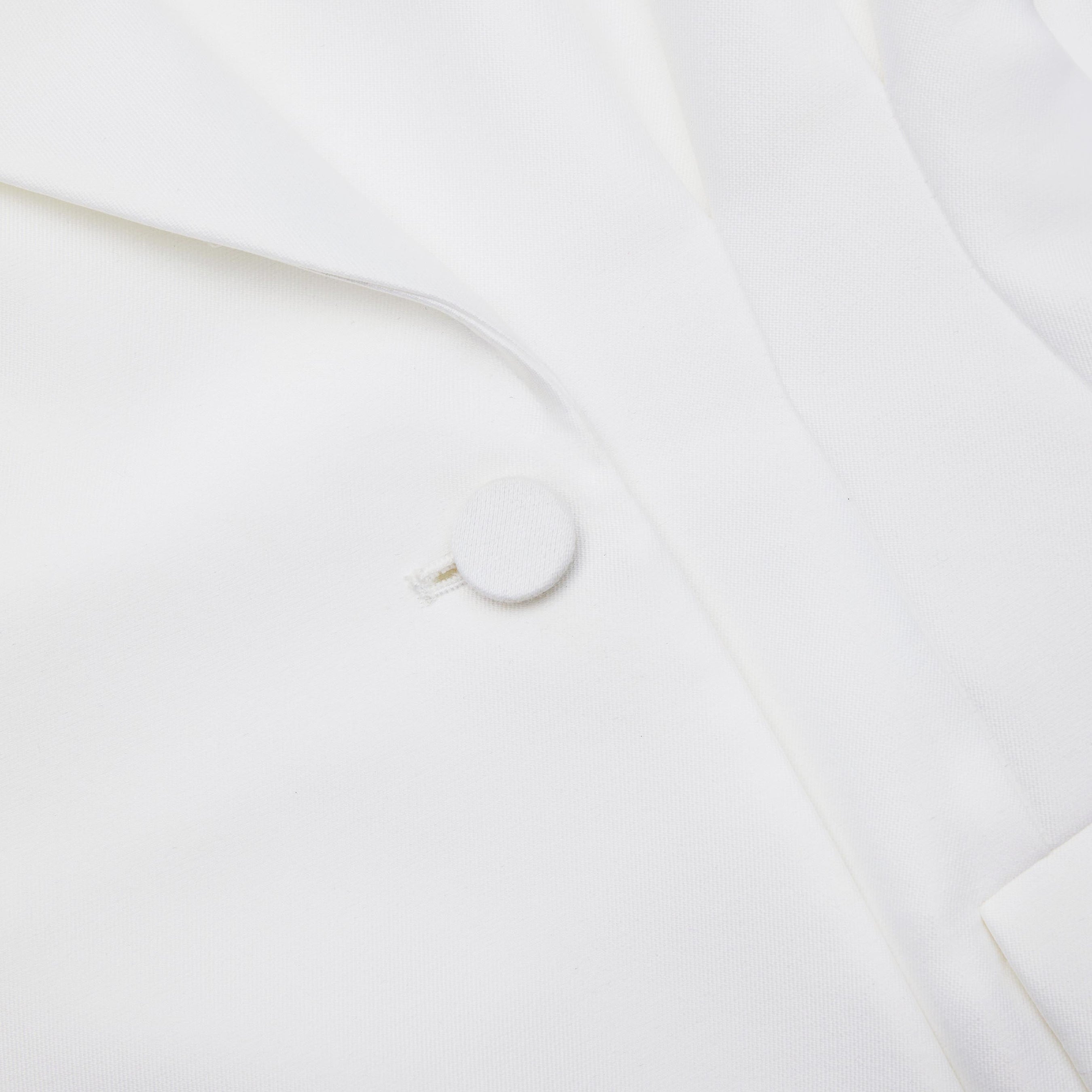 White Taffeta Tailored Mini Dress