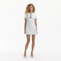 White Sequin Mini Dress