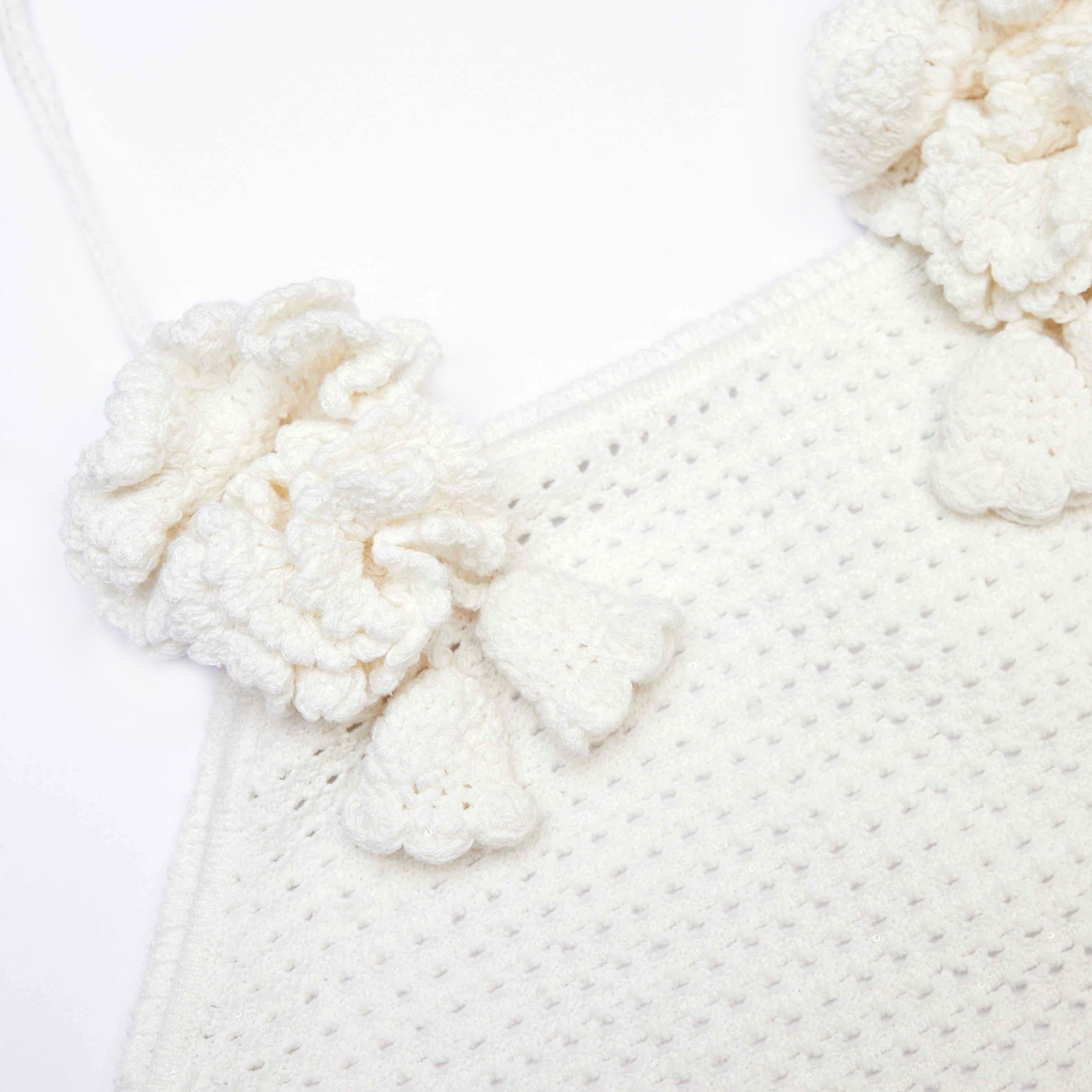 White Crochet Mini Dress