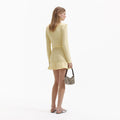 Yellow Textured Knit Skirt