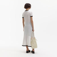 White Crochet Midi Dress