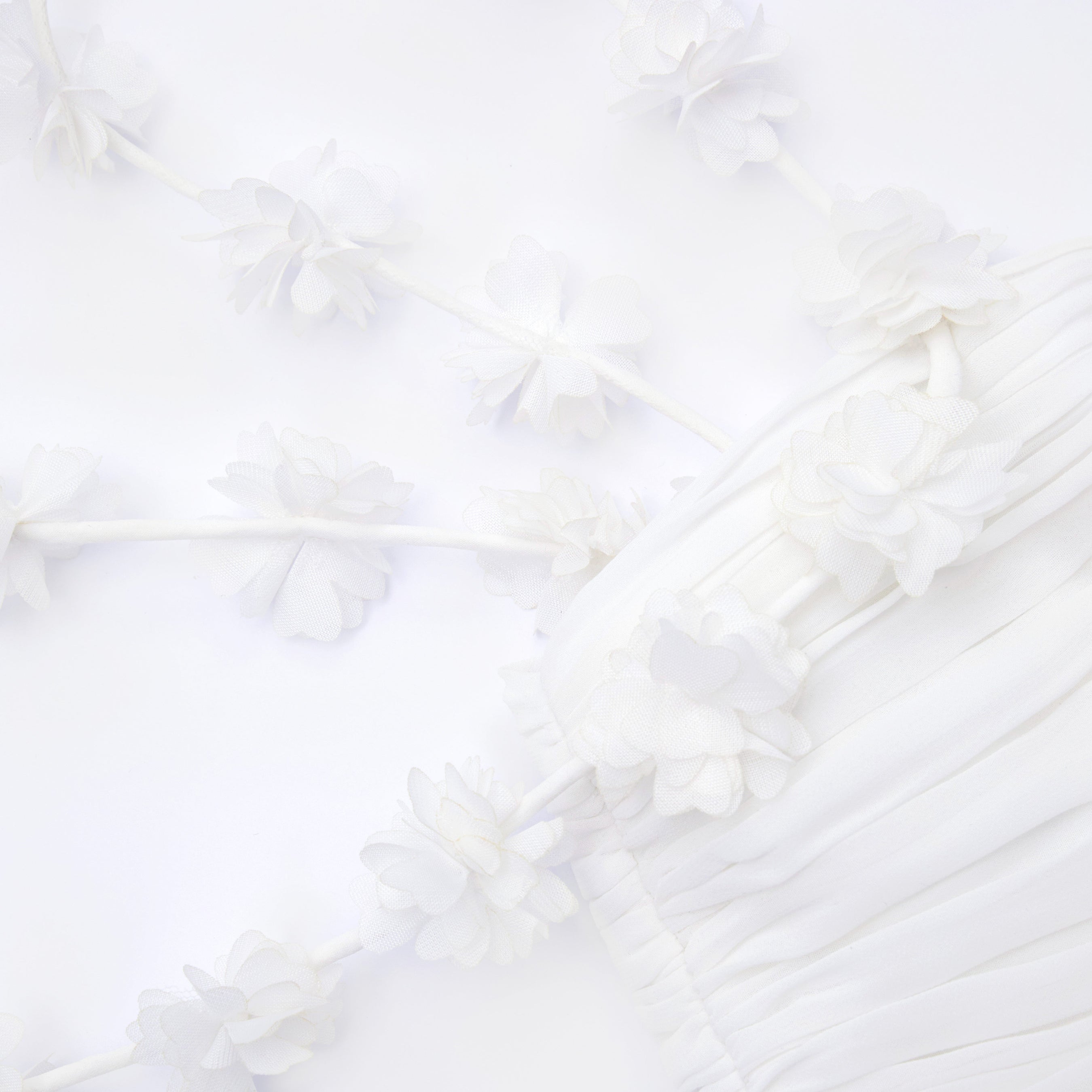 White Chiffon Flower Maxi Dress
