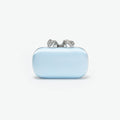 Blue Satin Bow Clutch