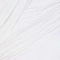 White Stretch Crepe Diamante Midi Dress