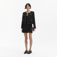 Black Boucle Jacket | FS Collection | SilkFred US
