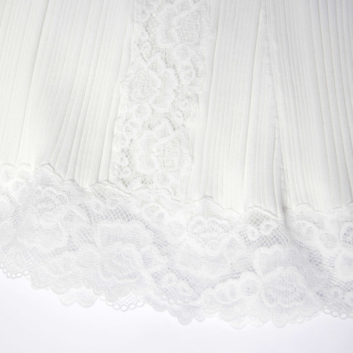 self portrait white linen lace insert midi dress self-portrait - White Knit Lace Insert Midi Dress