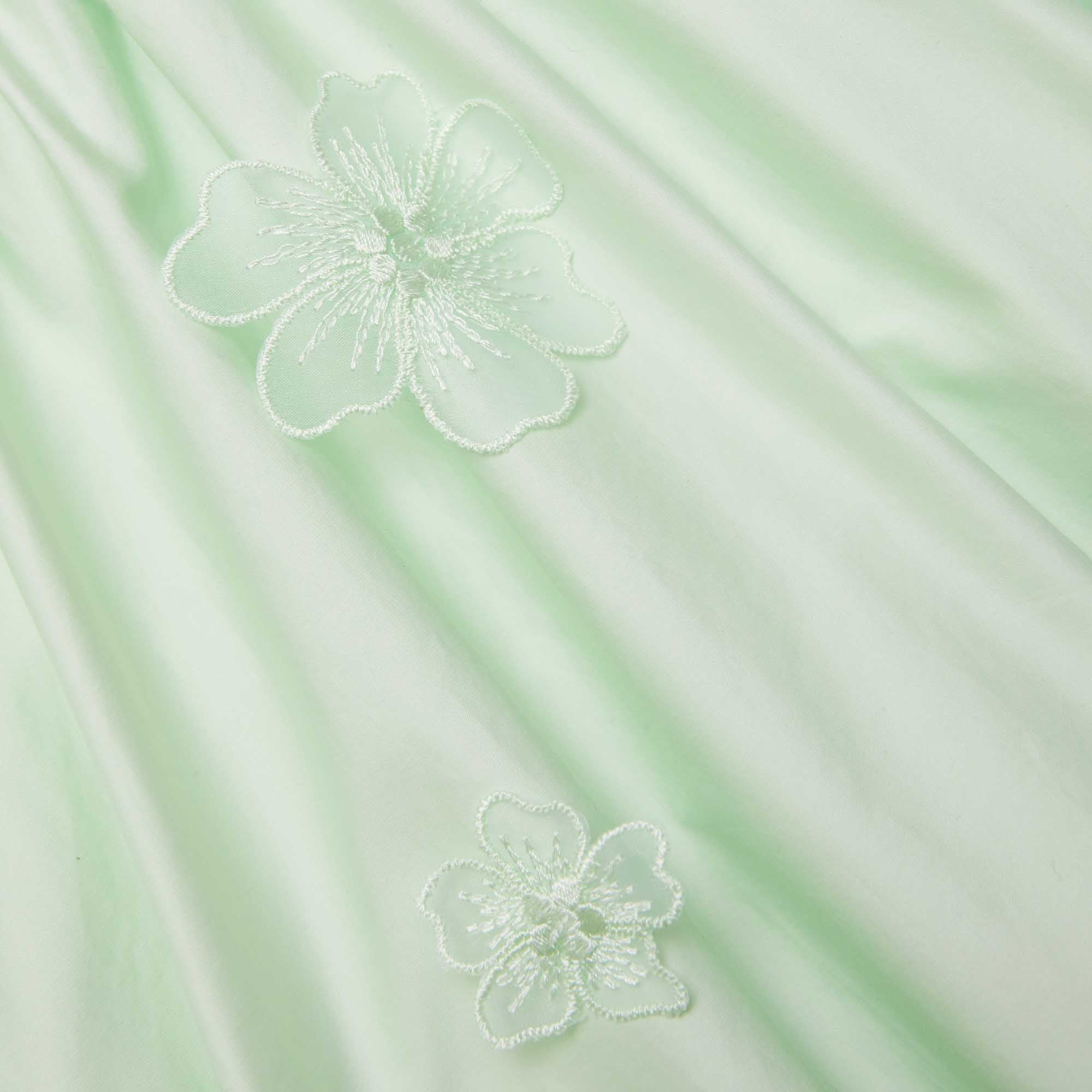 self portrait green floral dress Self-Portrait floral-appliqu Georgette Maxi Dress | Green