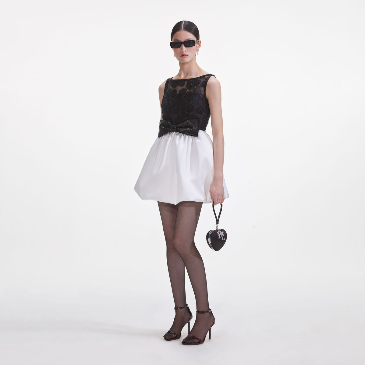 self portrait beaded tulle mini dress Self-Portrait Beaded Tulle Mini Dress