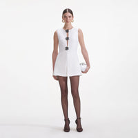 White Crepe Playsuit