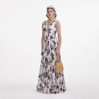 Floral Print Chiffon Maxi Dress