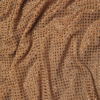 Brown Rhinestone Gathered Top