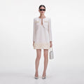 Cream Crepe 3D Sequin Jacket