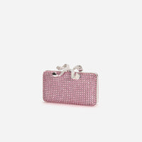 Pink Crystal Box Clutch