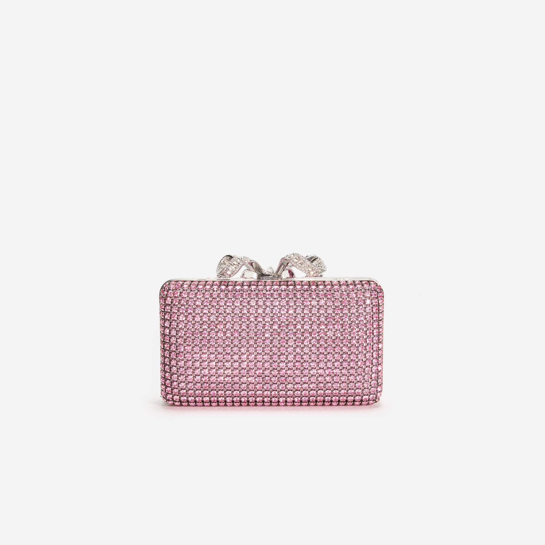 A photo of the Pink Crystal Box Clutch