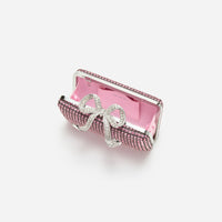 Pink Crystal Box Clutch