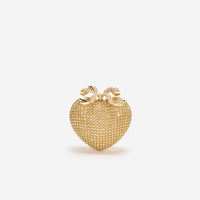 Gold Crystal Heart Clutch