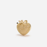 Gold Crystal Heart Clutch