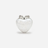 Pearl Top Handle Heart Clutch