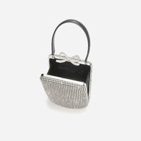 Silver Crystal Fishnet Bag