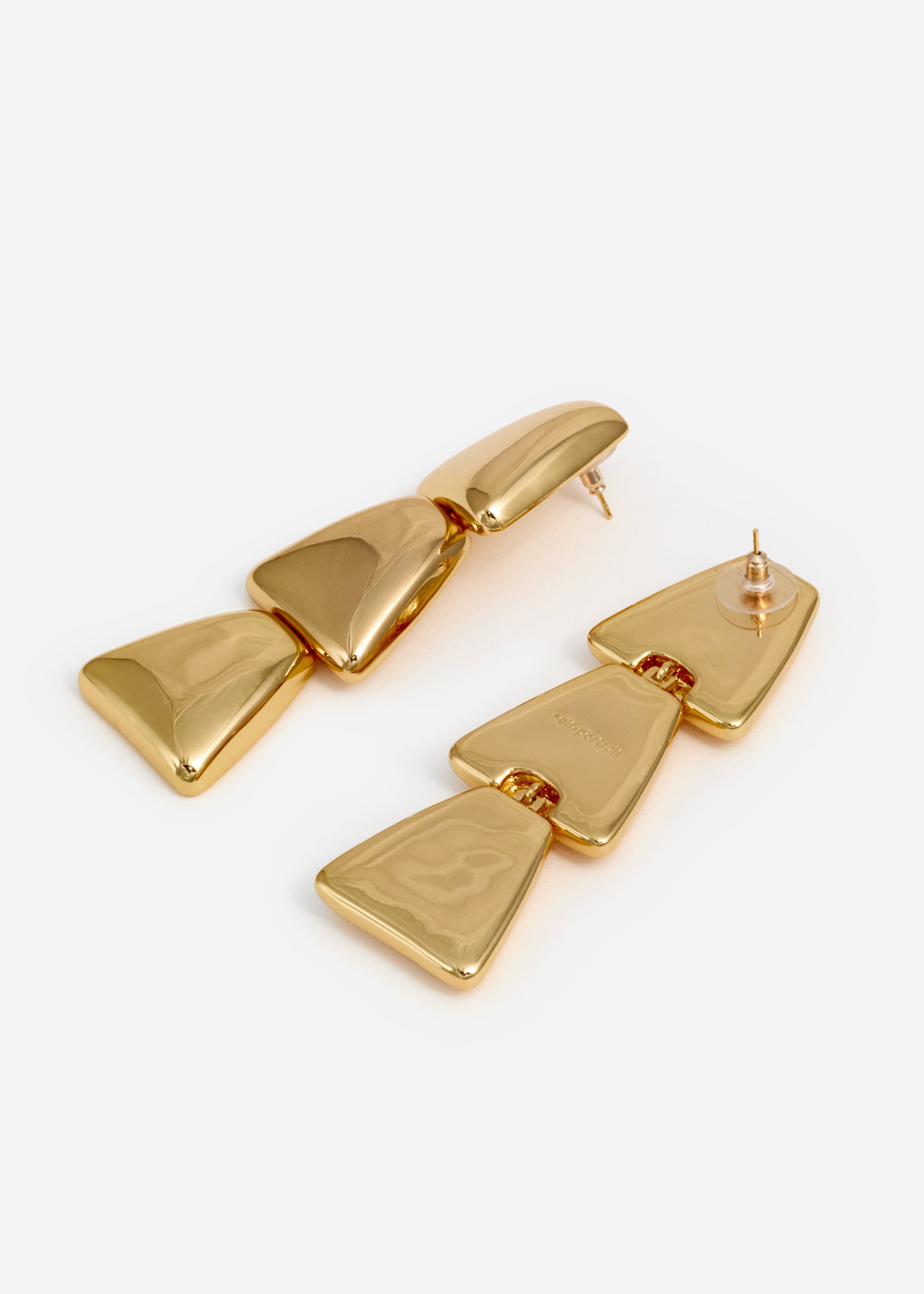 Gold Tiered Bell Earrings