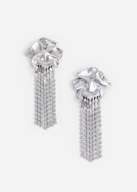 Crystal Flower Droplet Earrings