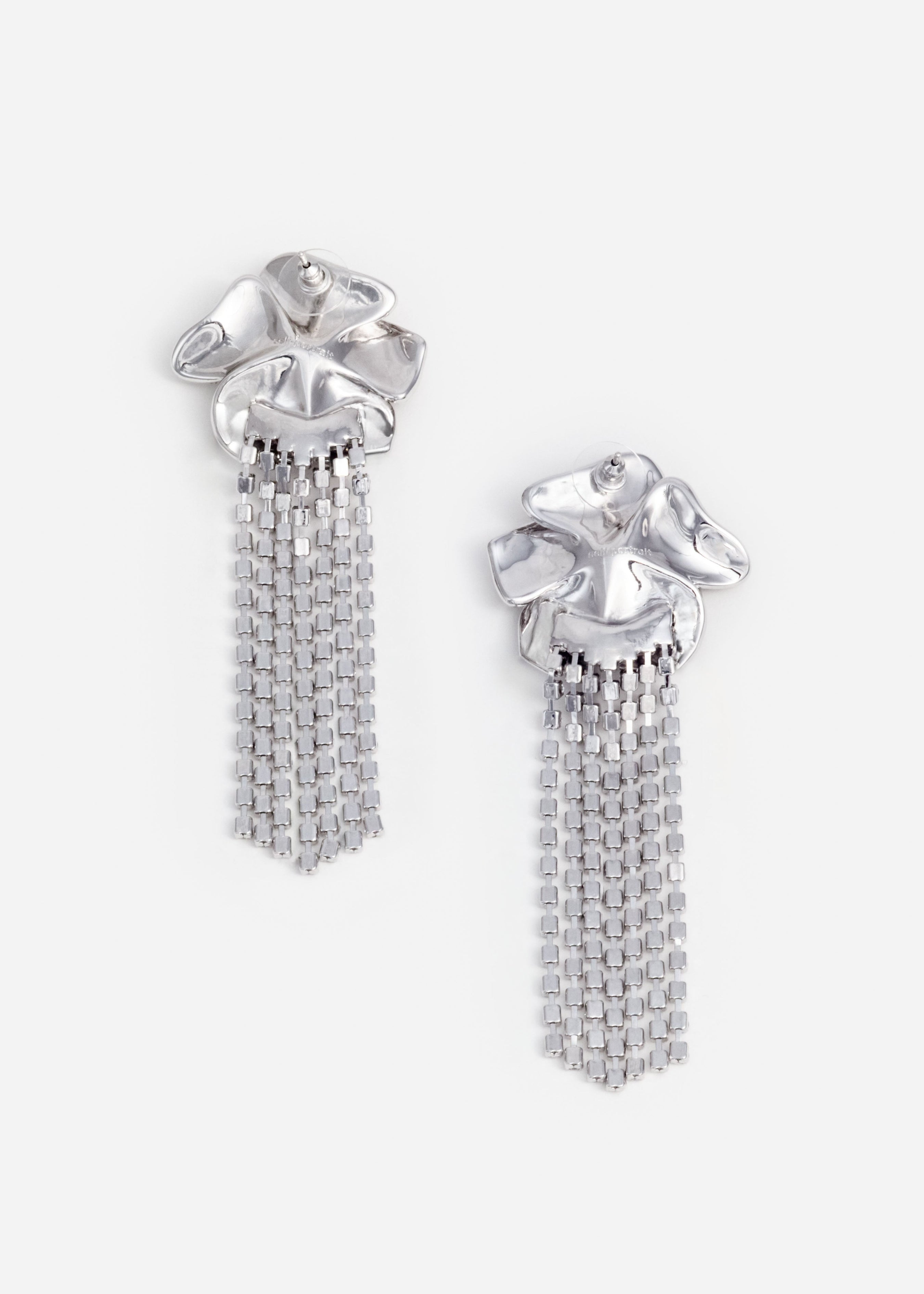 Crystal Flower Droplet Earrings