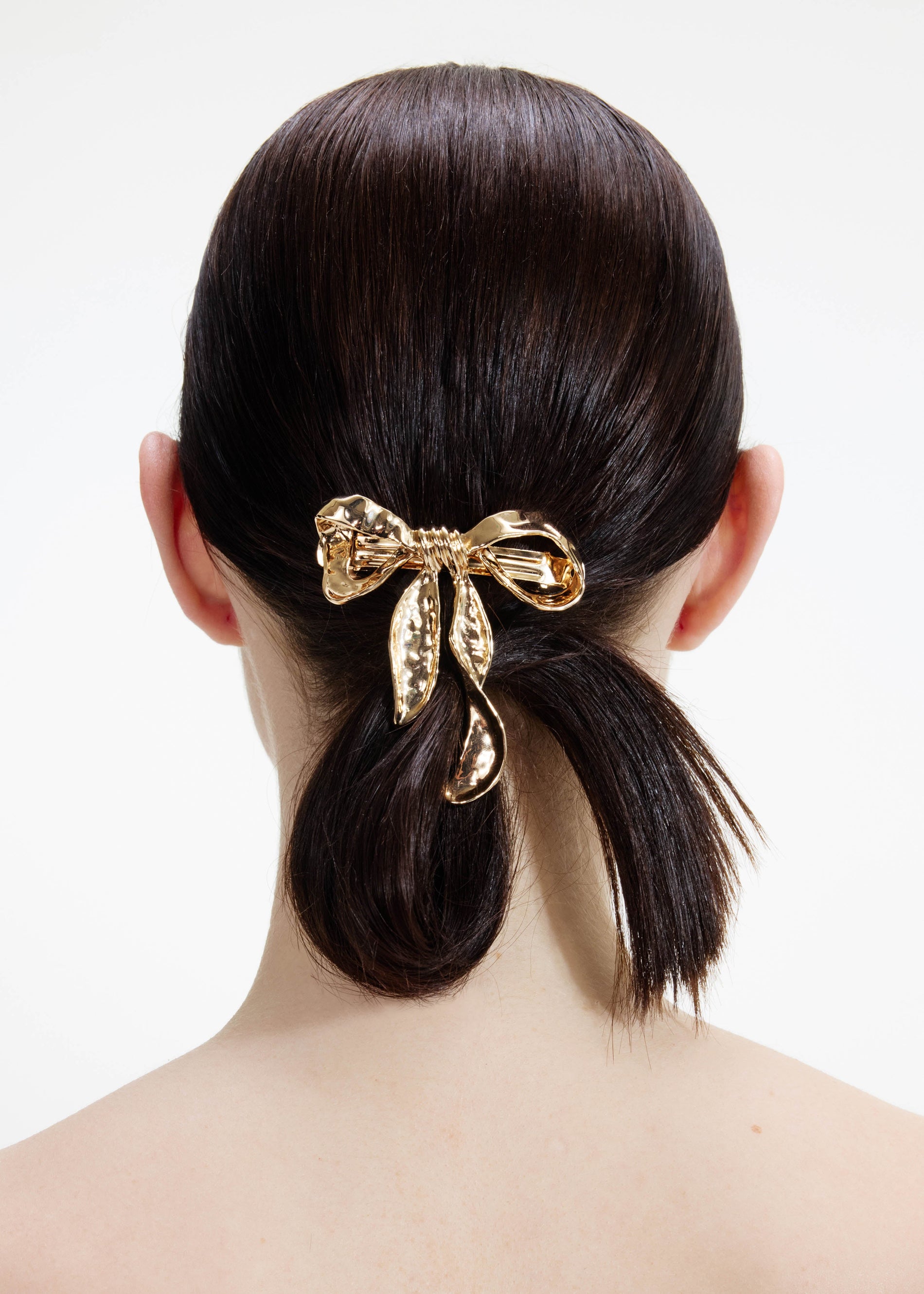 Mottled Gold Bow Hairclip