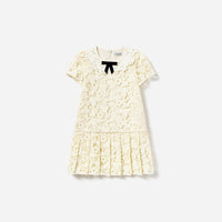 Cream Butterfly Lace Dress