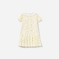 Cream Butterfly Lace Dress