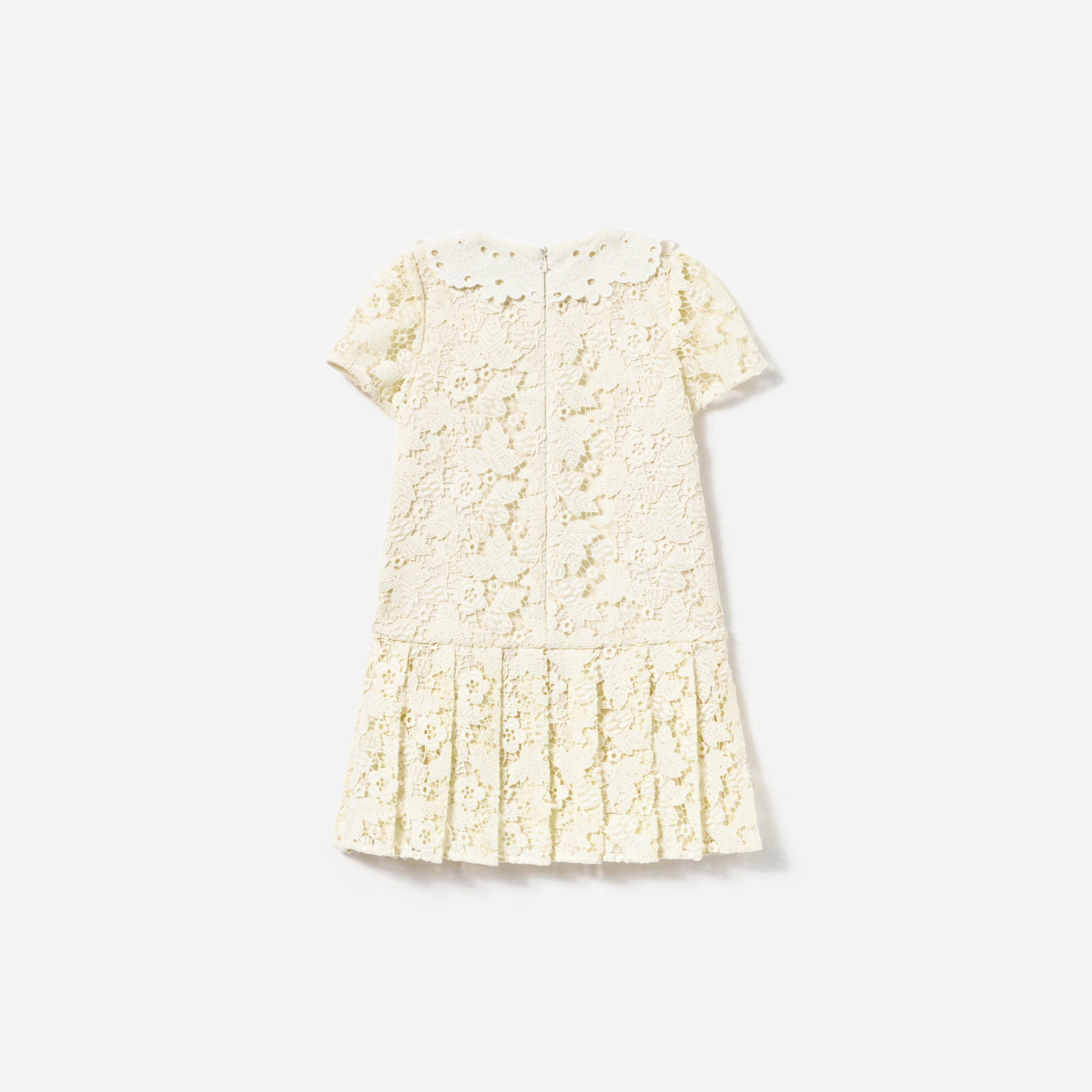 Cream Butterfly Lace Dress