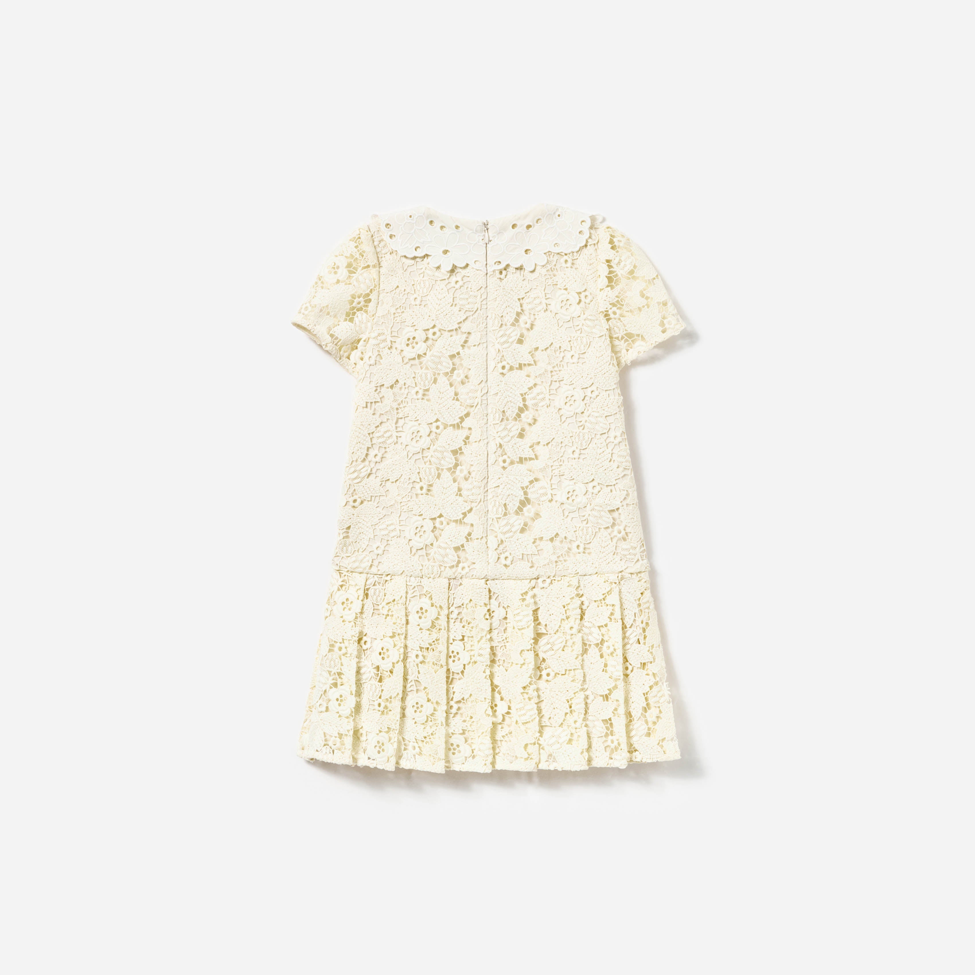 Cream Butterfly Lace Dress