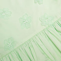 Green Cotton Flower Dress