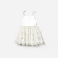 White Embellished Tulle Dress