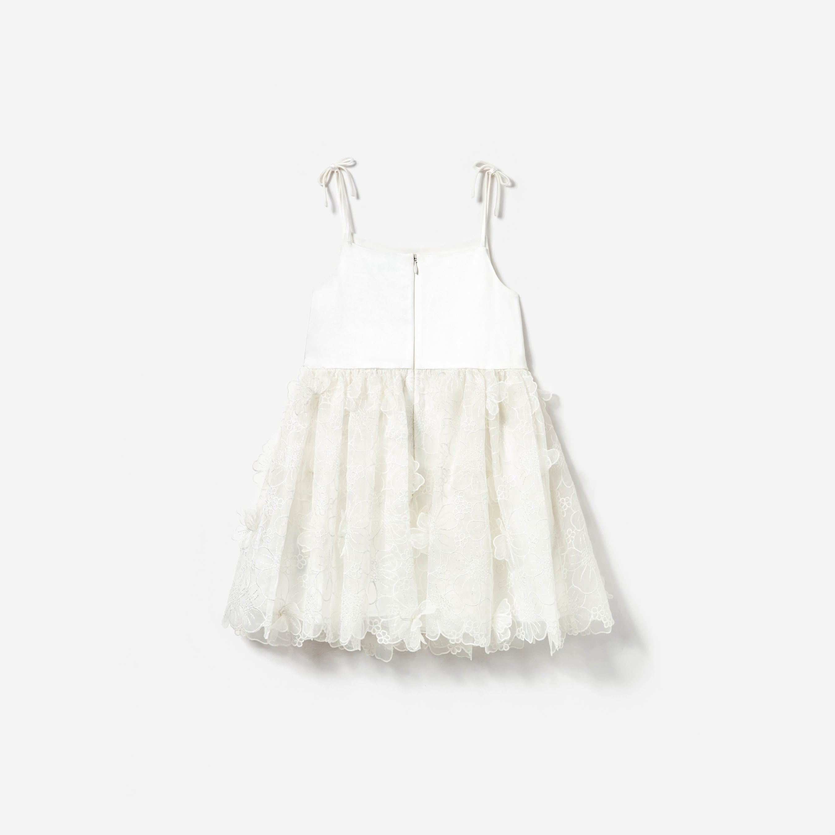 White Embellished Tulle Dress