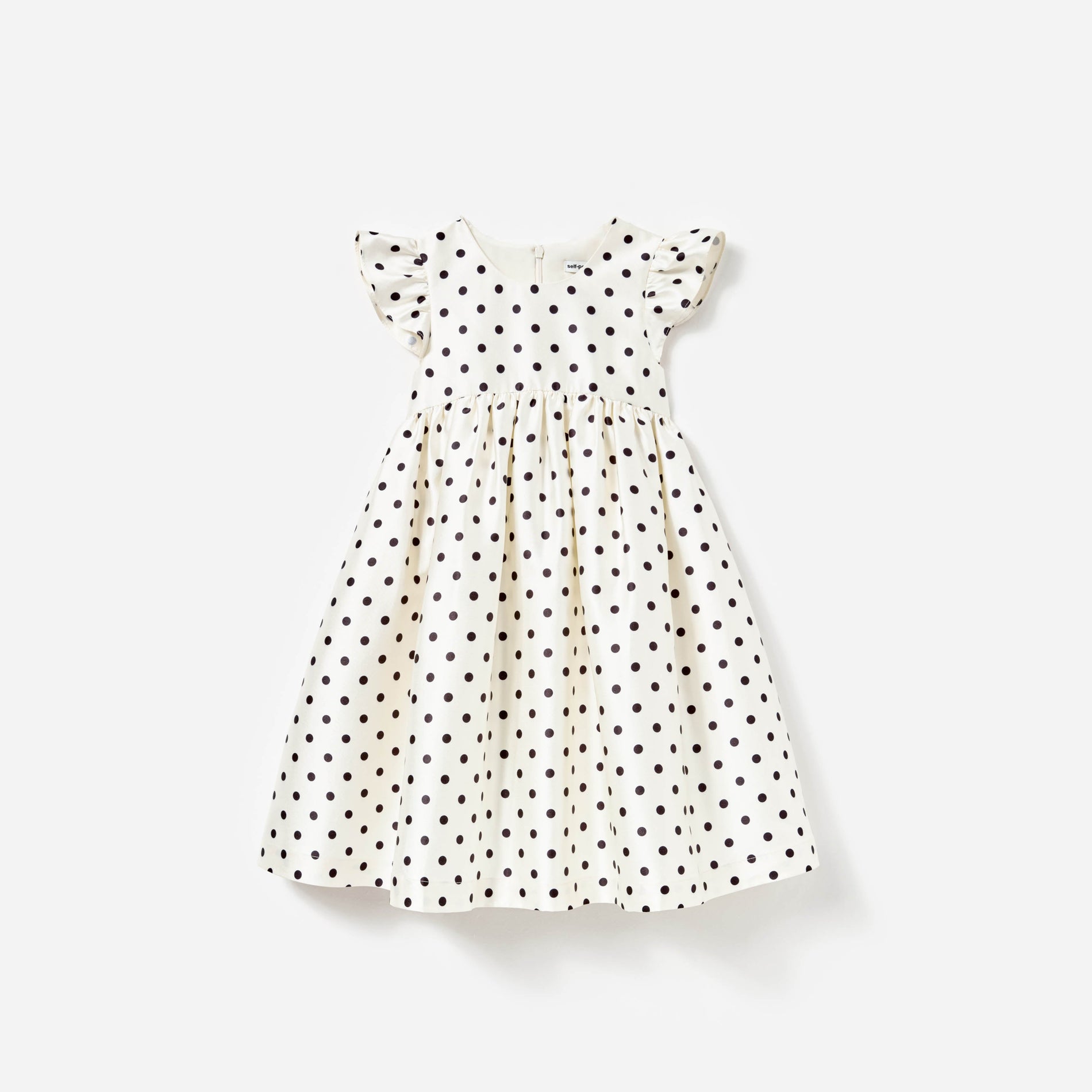 Cream Polka Dot Taffeta Dress