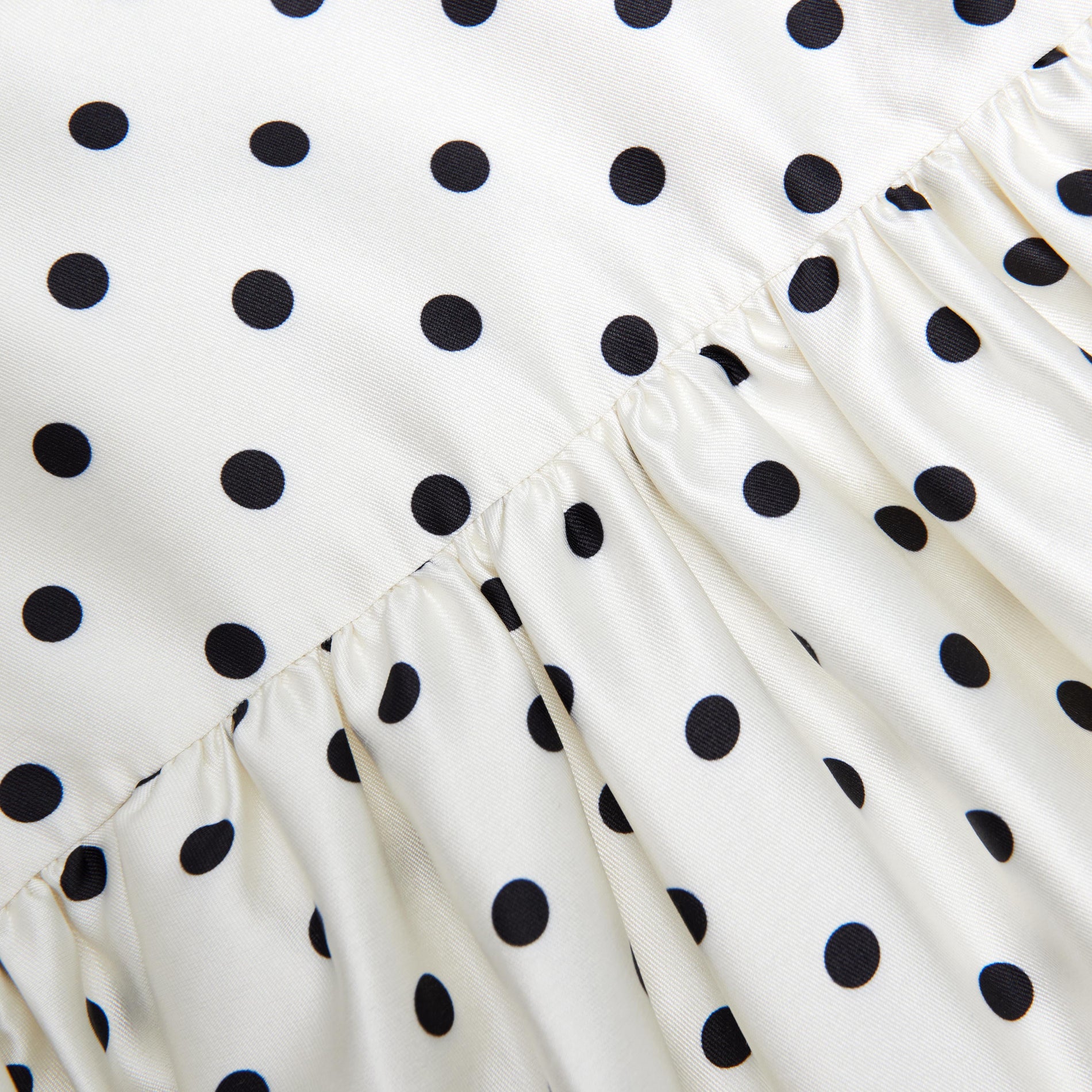 Cream Polka Dot Taffeta Dress