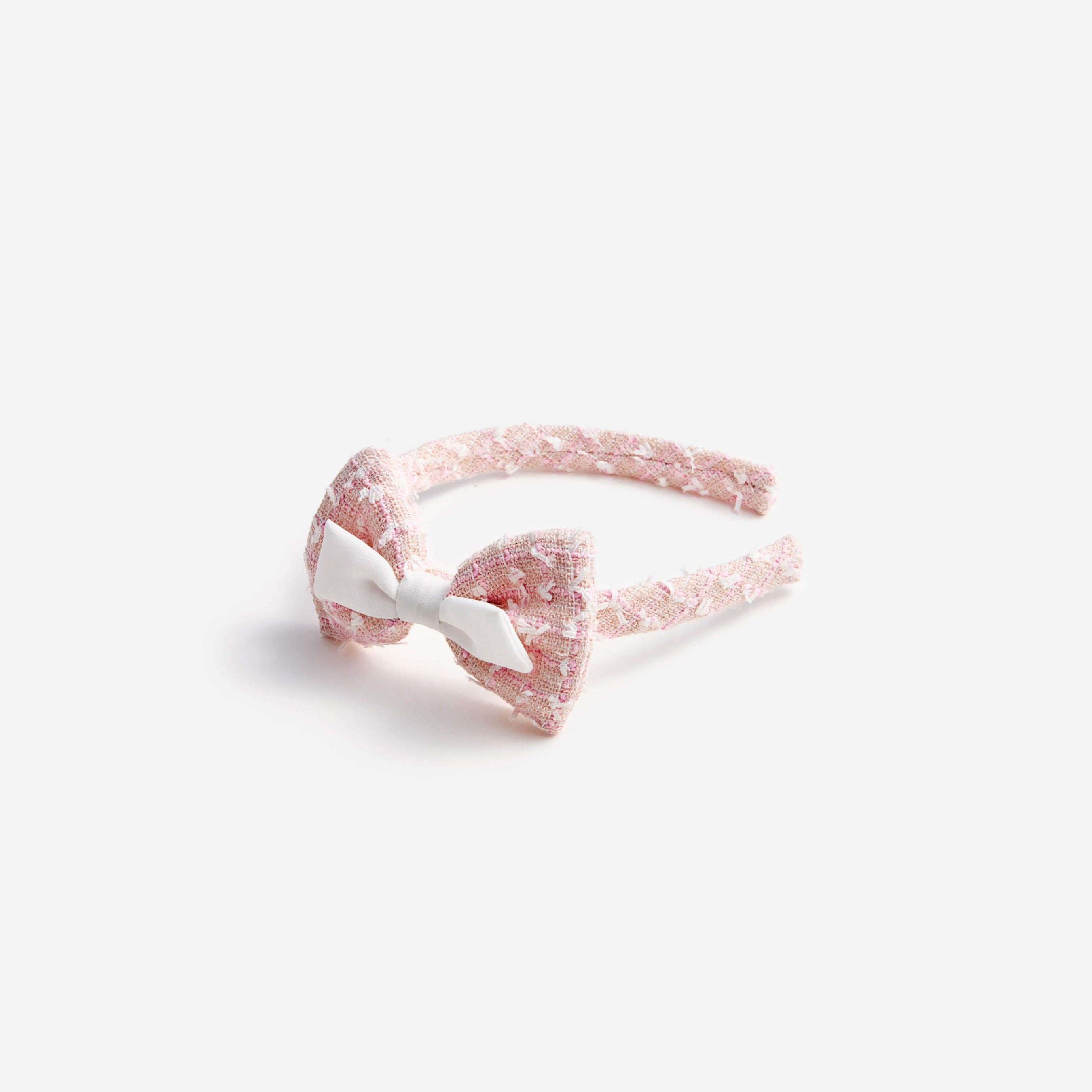 Pink Boucle Bow Headband