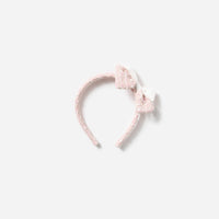 Pink Boucle Bow Headband