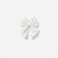 Cream Tulle Hair Bow