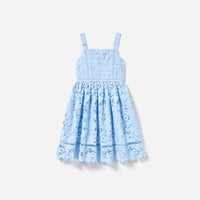 Blue Butterfly Lace Dress