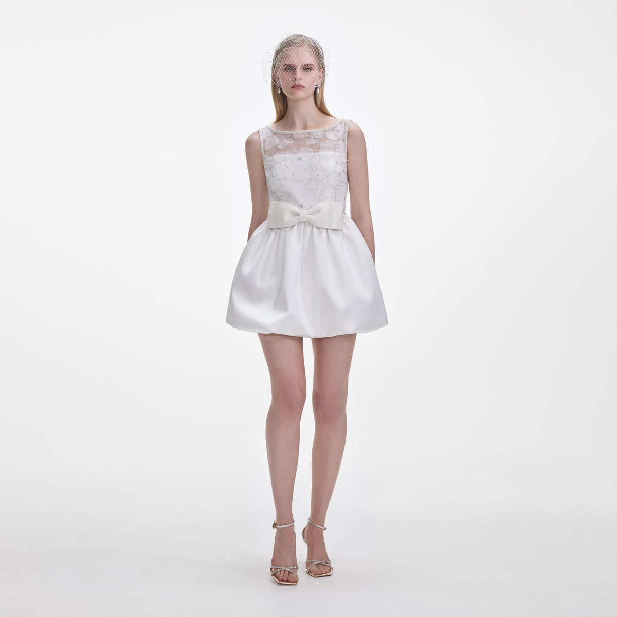 self portrait beaded tulle mini dress Self-Portrait Beaded Tulle Mini Dress