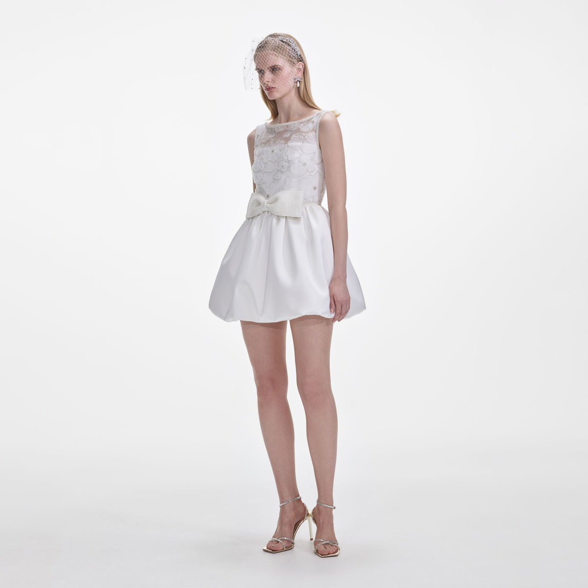White Tulle Mini Dress – self-portrait-US