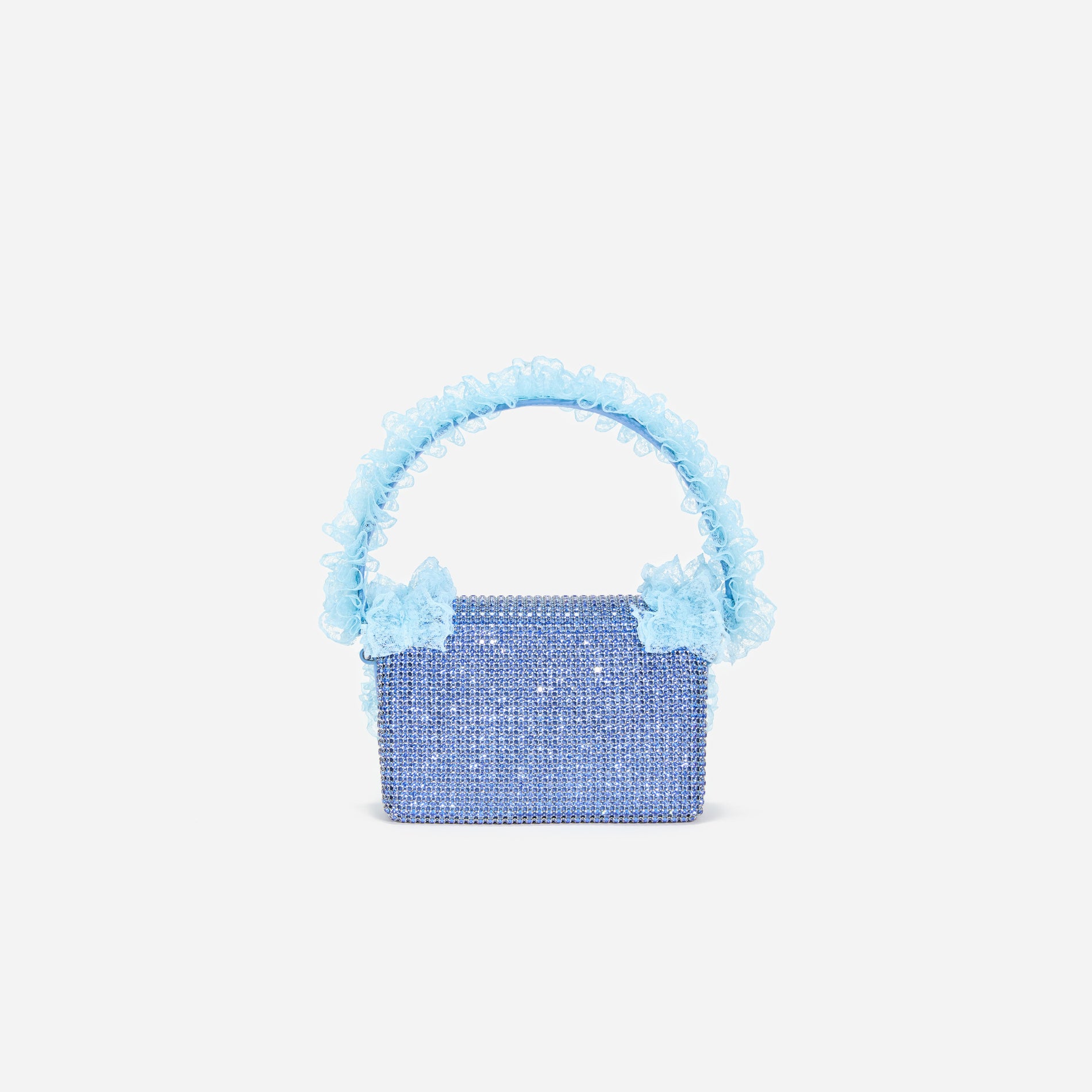 A photo of the Blue Crystal Lace Detail Bag