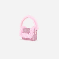 Pink Crystal Lace Detail Bag