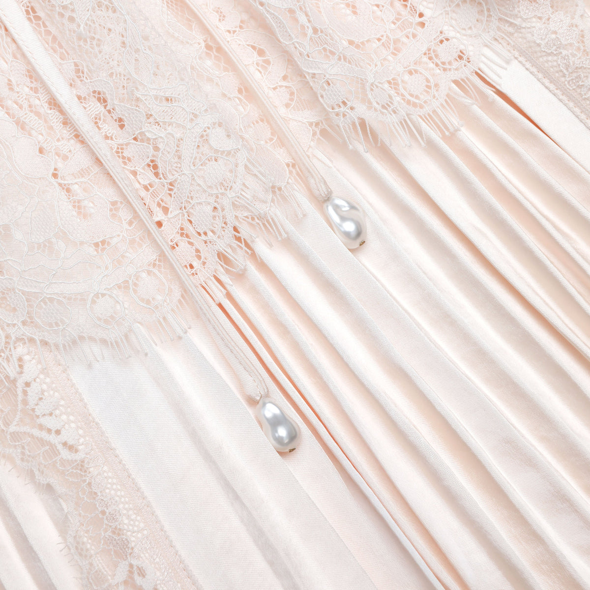 Self-Portrait Blush Satin Lace Midi Dress in Pink - Size US 0/ UK 4