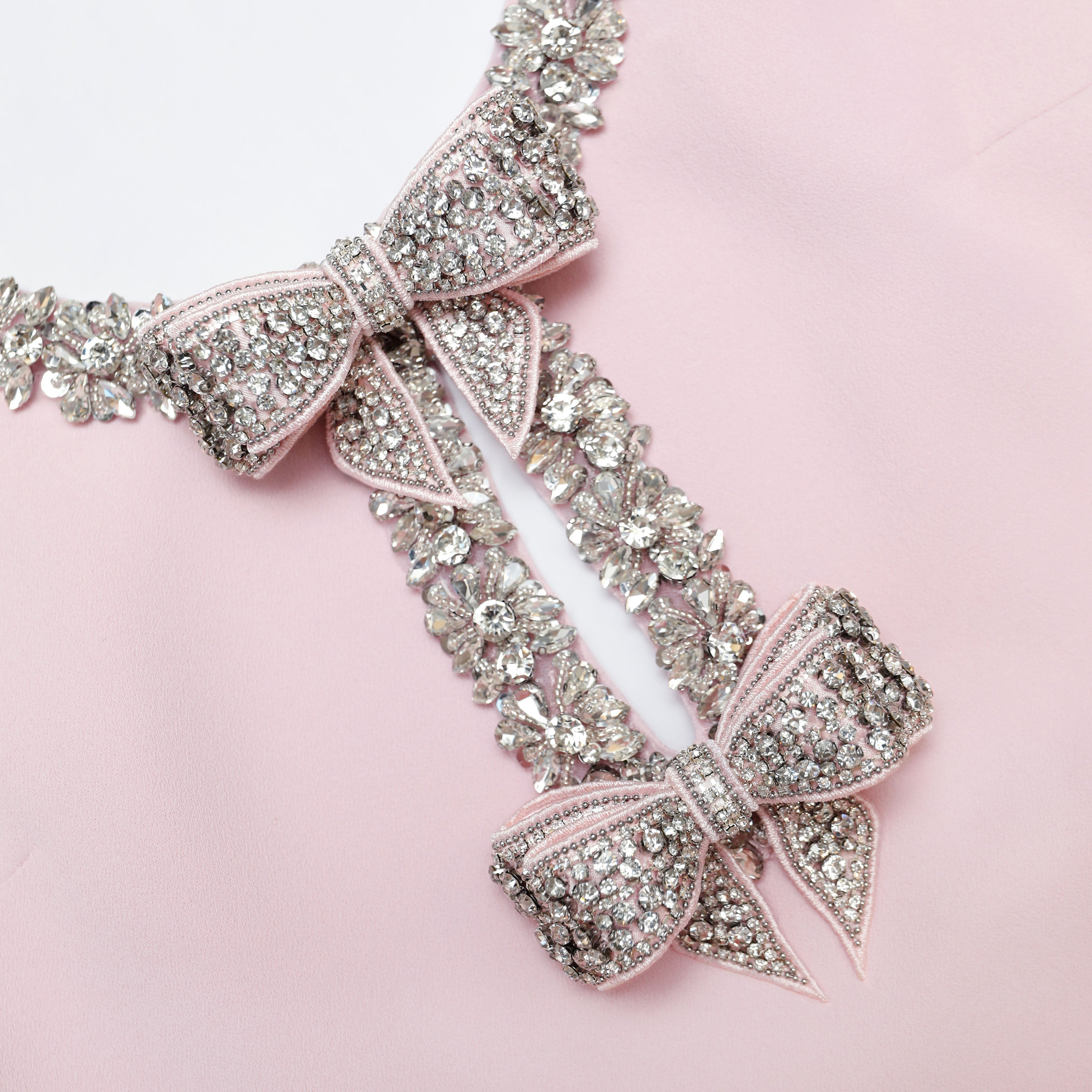 Pink Crepe Mini Dress