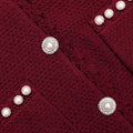 Burgundy Pearl Knit Midi Dress